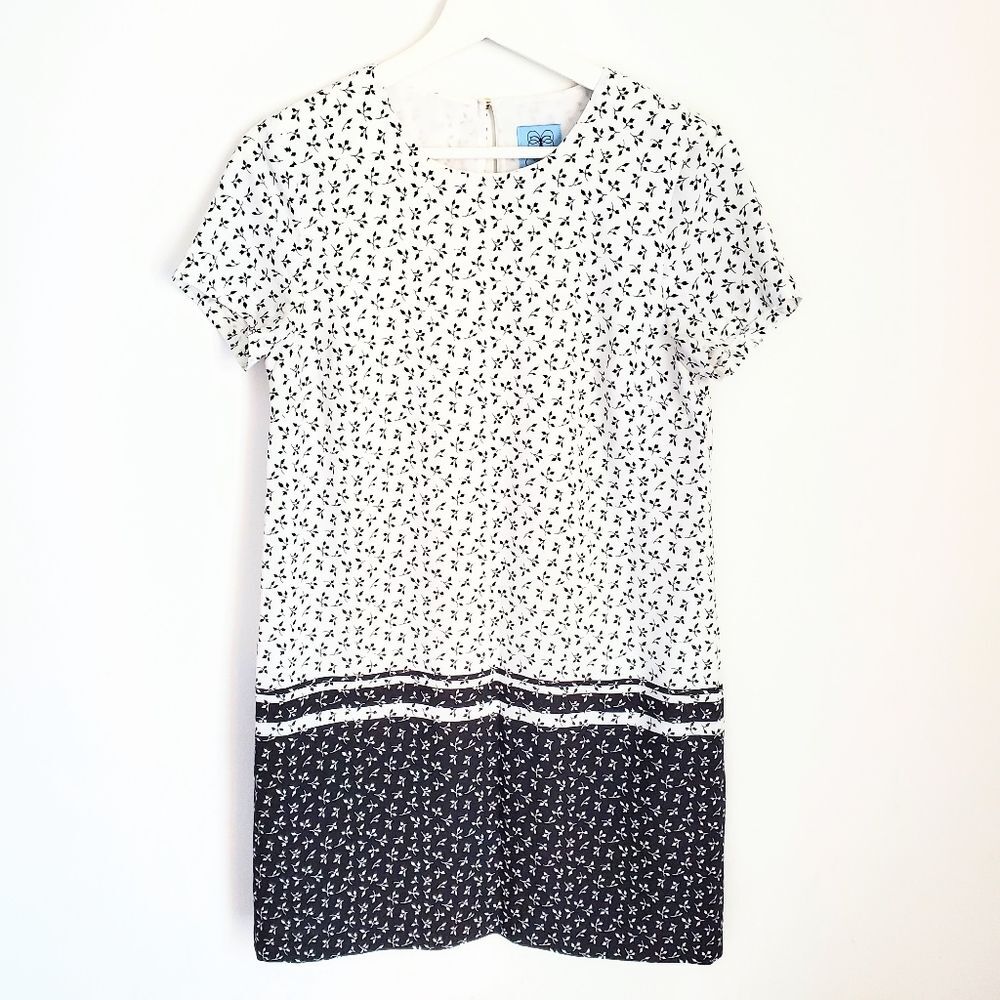 Cece Colorblock Floral Shift Dress Size 2